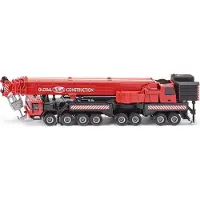 Siku 4311, Grande grue Mega Lifter, 1:55, Métal/Plastique, Rouge, Bras de grue extensible, Treuil à câble