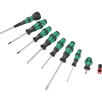 Wera 05134029001 - Jeu de tournevis Kraftform Ball-Grip Set 2 9 pièces (Cruciforme PZ, Escale, Pin-torx)
