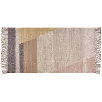 Beliani Tapis de jute Marron 80 x 150 cm SAMLAR (80 x 80 cm)