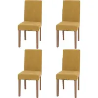 MCW Chaise de salle à manger Littau Chenille (lot de 4)