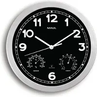MAUL Horloge murale MAULdrive Ø 30 x 5 cm radiocommandée plastique 1 x AA (1.5 V) argenté