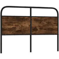 vidaXL Tête de lit chêne fumé 135 cm Acier et bois composite