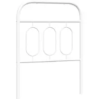 vidaXL Tête de lit de rechange en métal blanc 75 cm
