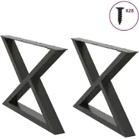 vidaXL Pieds de table basse 2 pcs. Anthracite 70x(42-43,3) cm Acier