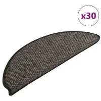 vidaXL Tapis d'escalier autocollants 30 pcs 65x21x4 cm anthracite
