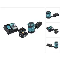 Makita DBO 180 RG Ponceuse excentrique sans fil 18 V - 125 mm + 2x Batteries 6,0 Ah + Chargeur