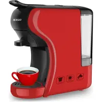 Sogo SS-5675, Cafetière 3 en 1 à capsules multiples, 0,6 l, 1450 W, avec lumière LED, arrêt automatique