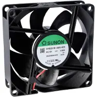 SUNON GE80252B3-000U-AE9 Ventilateur axial 24 V/DC 90.02 m³/h (L x l x H) 25 x 80 x 80 (80 mm, 1x), Ventilateur PC, Noir