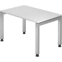 Hjh OFFICE PRO JS12 höhenverstellbarer Schreibtisch weiß rechteckig