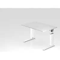 Hjh OFFICE PRO US12 höhenverstellbarer Schreibtisch weiß rechteckig