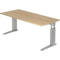 Hjh OFFICE PRO US19 höhenverstellbarer Schreibtisch eiche rechteckig