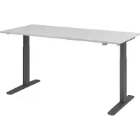 Hjh OFFICE PRO Bureau réglable en hauteur XMKA | 2 moteurs | 120-180 cm | électrique | Gris, Couleur du piètement:Graphite, Dimension du plateau:180 x 80 cm