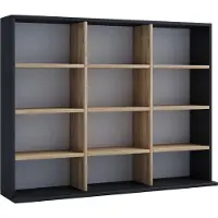 VCM Étagère en bois pour CD et DVD Étagère à livres Étagère à médias Séparateur de pièce Étagère décorative Megosa L