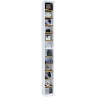 VCM Bois CD DVD Stand Rangement Étagère sur pied Bibliothèque Déco Étagère Bigol Bois CD DVD Stand Rangement Étagère sur pied Bibliothèque Déco Étagère Bigol