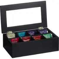 Relaxdays Teebox, Accessoires de thé, Noir
