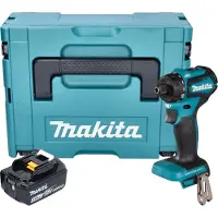 Makita DDF 083 F1J Perceuse-visseuse sans fil 18 V 40 Nm 1/4'' Brushless + 1x batterie 3,0 Ah + Makpac - sans chargeur