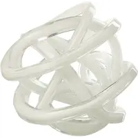 J-Line Presse-papier infinity noeud verre blanc/transparent