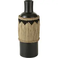 J-Line Vase motifs terracota/herbes noir/nataurel
