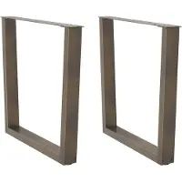 vidaXL Pieds de table de salle à manger en V 2 pièces acier naturel 90x(72-73,3) cm acier