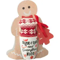 Jline Mug + chausson boite cadeau ceramique rouge
