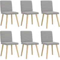 vidaXL Chaises de salle à manger 6 pcs. Tissu gris nuage