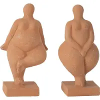 J-Line Figurine moderne venus ciment terracotta assortiment de 2