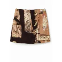 Desigual Jupe beige / beige foncé / noir