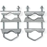 Ginza.se Collier de mât Satellite Diamètre : 40 - 60 mm Acier Argent (Miroirs + antennes Montage), Parabole : accessoires, Argent