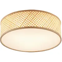 QAZQA Plafonnier en bambou oriental naturel 40 cm - Tremmo