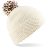 Beechfield Pack 50 Bonnet Snowstar Off White/Mocha - Beechfield B450 - Taille One Size