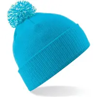 Beechfield Pack 50 Bonnet Snowstar Surf Blue/Off White - Beechfield B450 - Taille One Size