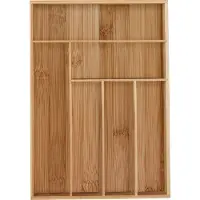 Relaxdays Besteckkasten, Range-couverts, Marron