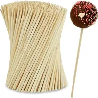 Relaxdays 400x bâtonnets-cake-pop, Outils de décoration pâtisserie, Marron