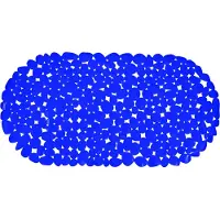 Overig MSV Tapis Fond de baignoire Pvc GALETS 35x68cm Bleu Marine