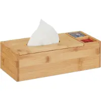 Relaxdays Distributeur de mouchoir bain, couvercle
