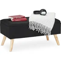 Relaxdays Banc de rangement, rembourré (79.50 cm)