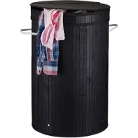 Relaxdays Corbeille à linge couvercle (65 l)