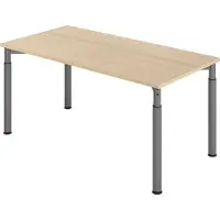Hjh OFFICE PRO MyTable Y Schreibtisch mit Gestell Silber