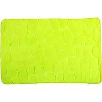 MSV Tapis de bain Microfibre PEBBLE 50x80cm Vert Anis