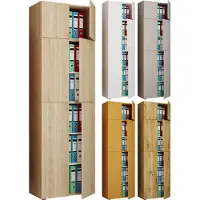 VCM XXL Armoire de bureau en bois Armoire à dossiers Livres Meubles de bureau Classeur Lona 5x A XXL Armoire de bureau en bois Armoire à dossiers Livres Meubles de bureau Classeur Lona 5x A