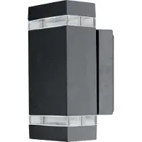 Elstead Lighting Jannik LED Applique murale d'extérieur 2x 24cm gris foncé IP44 (300 lm, IP44)