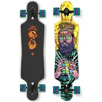 Streetsurfing Freeride Dropthrough 39´ Curve Holy Cube Longboard Multicolore