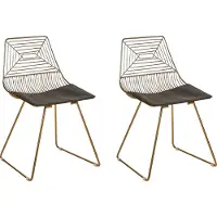 Beliani Chaise de salle à manger en métal Set of 2 Gold Beatty Lumarko !