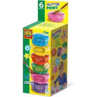 SES Creative Gouache pailletée (6 x 45 ml) - - Bonne qualité. Couleurs vives et opaques. Emballage pratique et compact.