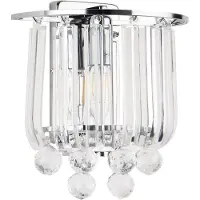 Lux.pro Applique 'Alnwick' set de 2 E14 avec cristaux artificiels 24 x 22 x 15 cm chromé