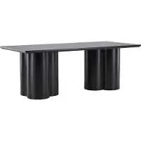 Ebuy24 Olivia table de salle à manger 100x210 cm noir.
