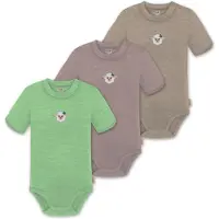 Normani Barboteuse / body 'Tihoi' beige / vert / rose / blanc