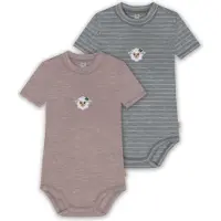 Normani Barboteuse / body 'Tihoi' gris / rose