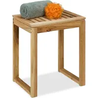 Relaxdays Tabouret-de-salle-de-bain