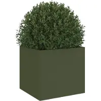 vidaXL Jardinière vert olive 32x30x29 cm acier